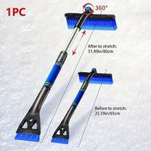 1pc Car Snow Scraper, Detachable Multi-Function Snow Brush, Glass Ice Scraper, Winter Snow Removal And Ice Clearing Tool - A - View 4