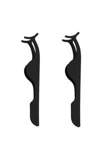 3/2pcs/1set, Curved Tweezers, Eyelash Curler And Eyelash Brush, Curved Tweezers And Curved Eyelash Curler Combination, Better Meet Multi-Level Eyelash Extension Needs, Enhance Experience - Multicolor - View 10