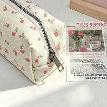 1pc Pencil Case With Fresh Small Floral Print, High-Quality Student Desk Stationery Storage Bag, Back To School Essential, Pencil Case - Multicolor - View 7