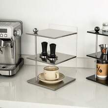 3-Tier Stainless Steel & Acrylic Countertop Shelf Organizer For Coffee Bar - View 11