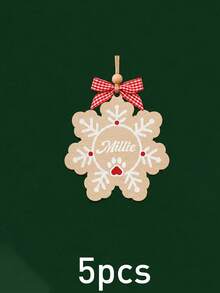 Custom Wooden Christmas Tree Ornament, Personalized Name Santa Hat Holiday Decor, Festive Rustic Christmas Style, Customized Hanging Wall Decoration, Customizable Name Tree Ornament, Christmas Party Decor, Holiday Keepsake Gift, Christmas Gift 2026 - Style B - View 9