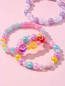 36Pcs Kids Colorful Beaded Bracelet Gift Set, Random Color, Holiday Party Accessories, Birthday Gift For Girls - Multicolor - View 7