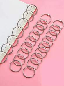 1pc/20pcs Detachable Loose Leaf Binding Rings, Perforated Metal Rings, DIY Handmade Spiral Rings, Metal Binding Puncher - Multicolor - View 6