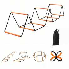 Shoze Orange Agility Speed Ladder, Available In 8 Or 12‑Rung Sizes, Complete With Carry Bag For Outdoor Sports Training Sessions - 8 Grids - View 2