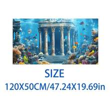 Aquarium Underwater Background, Fish Tank Sticker, Suitable For Freshwater/Saltwater Fish Tank, Shrimp, Aquarium Decoration Vinyl Mural, Removable Without Residue - A - View 67