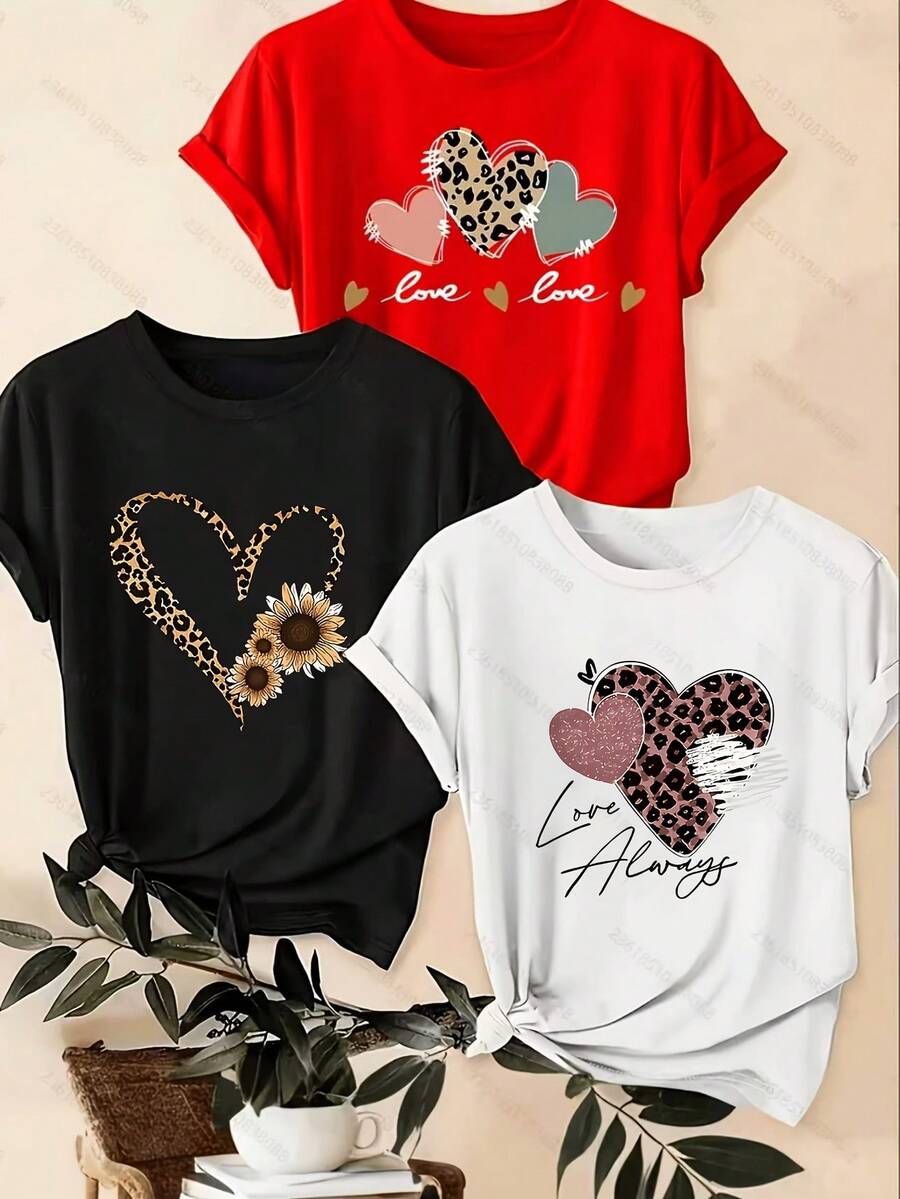 Women T-Shirts - White (Patterned) 1-pack - View 1