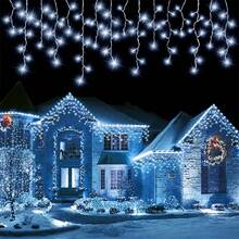 Battery Powered Icicle Lights Outdoor Christmas Lights, 8 Modes, Fairy Lights, Suitable For Home Party, Halloween, Holiday Decoration - Battery-powered Fairy Lights - View 7