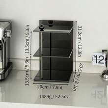 3-Tier Stainless Steel & Acrylic Countertop Shelf Organizer For Coffee Bar - View 15