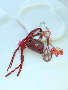 Yogodlns Leopard Print Mini Purse Keychain Bag Pendant Accessories For Backpack Maillard Horse Charm Decor Accessories Multipurpose Braided Rope Keychain - Multicolor - View 12
