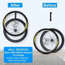 Solid Steel Wall‑Mounted Bike Storage Hook, Bicycle Wheel Hanger Bracket With Soft Anti‑Scratch Pad For Spare Tire Storage - 1pc - View 7