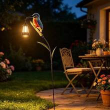 Kingfisher Shaped Solar Garden Light Creative Bird Lantern Yard Decor Outdoor Glowing Atmosphere Light Auto On - Bird Lantern - View 4