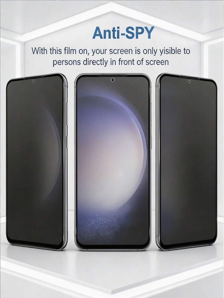 4Pcs Matte Anti Peeping Ceramic Film Full Coverage Explosion-Proof Scratch Resistant Anti Spy Phone Screen Protector Compatible With IPhone 18 Pro Max 17 16 Plus/Compatible With Xiaomi 17T 15T Note 14 13 4G 5G/Honor/Compatible With Samsung Galaxy S26 S25 S24 Ultra FE A57 A56 Anti Glare And Anti Fingerprint No Bubble Automatic Adsorption Easy To Install Privacy Protection Film Soft Film - Black - View 4