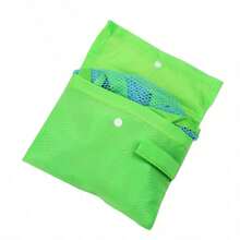 1pc Beach Bag, Handheld Mesh Toy Storage Bag, Travel Foldable Storage Bag Outdoor Organizer Mesh Bag Storage Bag Storage Pouch,Back To School,Back To School - Blue - View 14