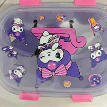 Sanrio 1pc Hello Kitty & My Melody 4-Compartment Odor-Proof Lunch Box - 1750ml Extra Large Capacity Bento Box. Microwave Plastic, Sealed Divided Container, Cute Anime Character Design, Portable Lunch Box Suitable For School, Office, Travel - Sanrio Fan Gift, Student Lunch Box, Leak-Proof Design, Double Layer Container, Birthday Gift, Back To School - Multicolor - View 13
