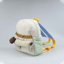 Custom Embroidered Name Dachshund Decor Colorblock Casual Backpack, Lightweight Daypack With Front Pocket, Travel Rucksack For Daily Commute School - Multicolor - View 6