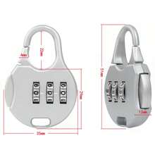 2pcs Small Metal 3-Digit Combination Lock, Travel Lock, Luggage Digital Lock, Backpack Lock, Minimalist Design, Suitable For Storage Lockers, Travel Bags, Gym - Combination Lock - View 6