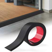 1pc 90cmx5cm Self-Adhesive Rubber Door Threshold Ramp, Self-Adhesive Floor Transition Strip - A - View 2