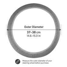 1PC Embossed Short Plush No Inner Ring Car Steering Wheel Cover, Lightweight And Snug Fit, Elastic Band Easy Installation, Car Interior Accessory, Unisex, Suitable For Sedan, SUV, Pickup, Mini Van And More - Multicolor - View 2