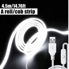 USB Powered LED Strip Light, White & Warm White Selectable Flexible Self‑Adhesive LED Tape, Multiple Lengths Available, Indoor Ambient Lighting For TV Backlight, Bedroom, Cabinet Home Decoration - Multicolor - View 10