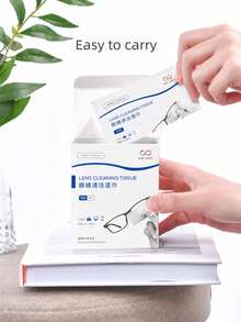 100pcs Portable Glasses, Phone And Computer Screen Cleaning Anti-Fog Wet Wipes - White - View 4