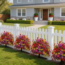 1 Set Artificial Flowers With Ground Stake, Suitable For Indoor/Outdoor Garden, Porch, Patio, Wedding And Party Creative Home Decor, 2026 Christmas Decoration - A - View 1