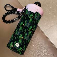 1PC 600ML Fashionable Butterfly, Creative Coconut Grove, Coconut Tree And Sea Pattern Stainless Steel Insulated Cup, Dual-Use Coffee Cup, Portable Straw Cup, Lanyard Insulated Cup, Suitable For Office, Campus, Gift For Holidays/Birthdays, Coffee - Multicolor - View 14