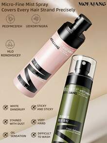 MOFAJANG 120ml Hair Volumizing Styling Spray, Hair Gel Spray, Premium Fragrance, Lift Hair Roots, Create Light & Voluminous Look With High Cranial Top, Long-Lasting Styling Base, Lightweight & Non-Sticky - Green - View 2