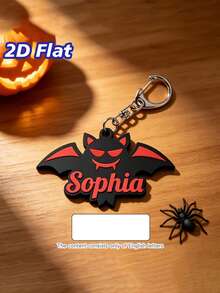 Customized Halloween Name Letter Key Chain, Spider Web Spider Letter Bag Pendant, Commemorative Gift For Friends. - Multicolor - View 12