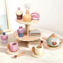 Children's Pretend Play Dessert Afternoon Tea Set, Realistic Kitchen Model, Parent-Child Interactive Educational Toy - Multicolor - View 4