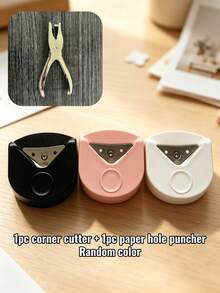1pc Round Corner Portable Hole Puncher & Circle Cutter Button Maker, Suitable For Cards, Photos - Crafts, Office & DIY Scrapbooking Tools, Scrapbooking Accessories, Compact Design, Precise Cutting, Manual Paper Cutter & School Project Paper Puncher - A - View 14