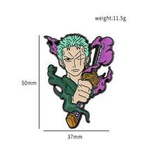 Bros Enamel Roronoa Zoro One Piece, Pin Lencana Anime Gaya Tiga Pedang, Cocok untuk Ransel dan Jaket, Perhiasan Koleksi Anime, Hadiah untuk Penggemar. - MultiWarna - View 20
