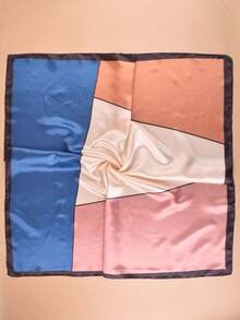 1 buah Syal Persegi Satin Poliester (Poliester) Motif Geometris Gaya Bohemian 90cm, Dapat Digunakan Sepanjang Musim sebagai Ikat Kepala, Dekorasi Tas, dan Sabuk, Aksesori Fesyen Multifungsi - MultiWarna - View 7