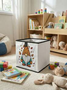 1pc Halloween Pattern Print Open Storage Bin, Baby Diaper & Toy Storage Basket, Foldable, Baby Room Storage Box, Stackable Storage Box, Drawer-Style Durable Multi-Functional, Space-Saving Design Suitable For Home, Dorm, Home Organization, Under-Bed Storage - Multicolor - View 12