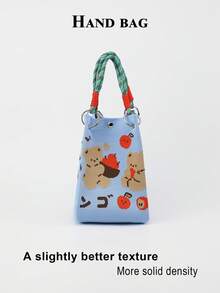 1pc Cute Cartoon Animal Large Capacity Lightweight Handbag, Suitable For Commuting, School, Travel, Portable And Easy To Match With Clothes, All Seasons - Multicolor - View 8