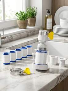 3/2/1pc 360° Rotating Faucet Filter - Water Purification Accessory, Leak-Proof Filtration Function. Removes Impurities From Water, Suitable For High Flow Use, Easy To Install, Applicable For Kitchen, Bathroom, Coffee Shop, School, Back To School - Multicolored. - View 7