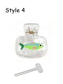 Colorful Sardine Theme Portable Toothbrush Case, Printed With Cute Sardine Pattern, Transparent Travel Toothbrush Storage Box, Toothbrush Head Protective Clip/Cover, Convenient To Carry, Dust-Proof Design, Ideal Gift For Partners, Friends, Family, Teachers, Travel Enthusiasts, Essential For Home, Dorm, Vacation. Suitable As Birthday Gift, Back To School Gift, Wedding Accessory, Teacher's Day Gift And Spring/Summer Essential - A - View 15