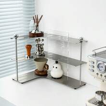 Stainless Steel Corner Shelf With Acrylic Sides, 3-Tier Kitchen Organizer - View 6