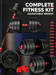 Home‑Use Adjustable Dumbbell Set, Cement Weight Plates With Non‑Slip Handle, Modular Free‑Weight Equipment For Indoor Strength Exercise, Bodybuilding And Fitness Training, Wrist Guards As Free Gift - A - View 7