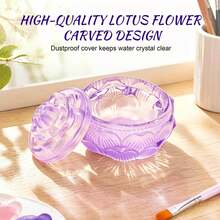 Lotus Thick Glass Nail Crystal Cup Transparent Nail Polish Remover Cup Mixing Palette Professional Nail Salon Mixing Tool - Multicolor - View 11