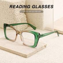 6pcs Fashion Large Frame Reading Glasses Set, Leopard/Contrast/Patchwork/Classic Solid Color Unique Color Reading Glasses, Comfortable Spring Temple, Daily/Work/Party/Holiday Gift, Multi-Scenario Essential Women's Reading Glasses Large Combo Pack - Multicolor 1 - View 2