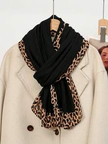 1pc Women's Thin Fashionable Versatile Crinkled Sun Protection Scarf Shawl, Suitable For Daily Wear - Black - View 3