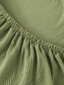 Beige Style Chair Covers Dining Chair. Simple Plant Print. For Hotels And Home Use - Green - View 5