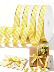 40 Yards Pink Plaid Satin Ribbon, Pink & White Thin Striped Handmade Satin Ribbon, Plaid Ribbon Perfect For Spring Birthday Party Wedding Decoration Gift Wrapping, Halloween, Christmas Gift Box Packaging Ribbon (40 Yards/1 Yard) - Multiple Styles - View 6