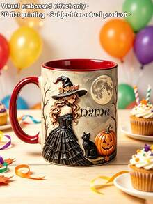 Personalized Halloween Ghost Mug, Customized Name Cute Ghost Coffee Cup, Pumpkin Spice Autumn Mug, Spooky Gift For Her - Multicolor - View 3