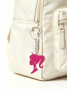 TEDDYISLAND Chic Ponytail Silhouette Key Ring, Smooth Polished Metal Split Ring, Compact‑Sized Stylish Pendant, Multi‑Purpose Decor For Auto Keys, School Backpacks, Shoulder Purses And Elegant Birthday Surprise Gifts - Multicolor - View 7
