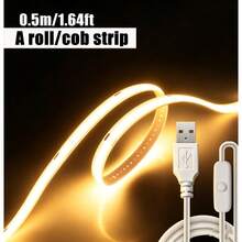 USB Powered LED Strip Light, White & Warm White Selectable Flexible Self‑Adhesive LED Tape, Multiple Lengths Available, Indoor Ambient Lighting For TV Backlight, Bedroom, Cabinet Home Decoration - Multicolor - View 14
