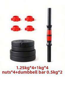 Home‑Use Adjustable Dumbbell Set, Cement Weight Plates With Non‑Slip Handle, Modular Free‑Weight Equipment For Indoor Strength Exercise, Bodybuilding And Fitness Training, Wrist Guards As Free Gift - A - View 12