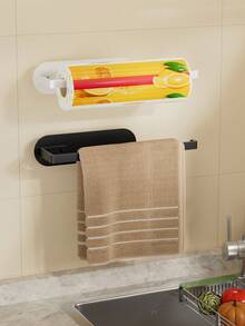 Carbon Steel Under Cabinet Paper Towel Holder, Keeps Paper Rolls Organized, Easy One-Handed Tearing, Suitable For Standard Kitchen Paper Towels, Ideal For Home Kitchens, Rental Apartments And Campers, Saves Countertop Space, Keeps Cooking Area Neat And Tidy - Multicolor - View 5