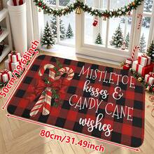 1/2/3pcs Christmas Theme Kitchen Rug, Flannel Kitchen Mat, Comfortable Soft Absorbent Non-Slip Machine Washable With Anti-Slip Backing, Multi-Functional Home Floor Mat Suitable For Doorway, Living Room, Bedroom, Kitchen, Dining Room, Bathroom, Laundry Room, Patio, Entryway, Holiday Christmas Decor Mat - Multicolor - View 15