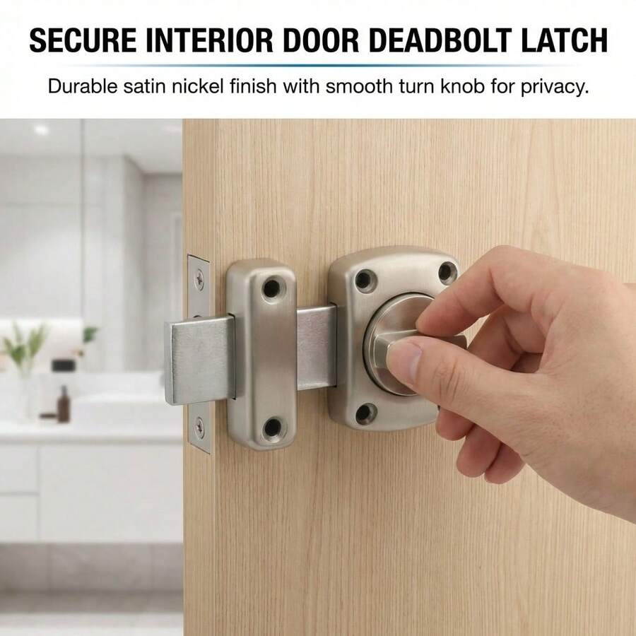 Zinc Alloy Thickened Anti-Theft Door Bolt Left Right Rotation Movable Latch Master Door Lock For Home Office Shop Security - A - View 1